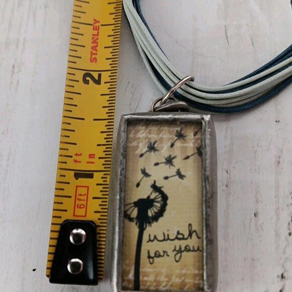 JEWEL KADE Reversable "Make a Wish For You" On Pendant,925, Italy Marked Tag - Picture 8 of 9